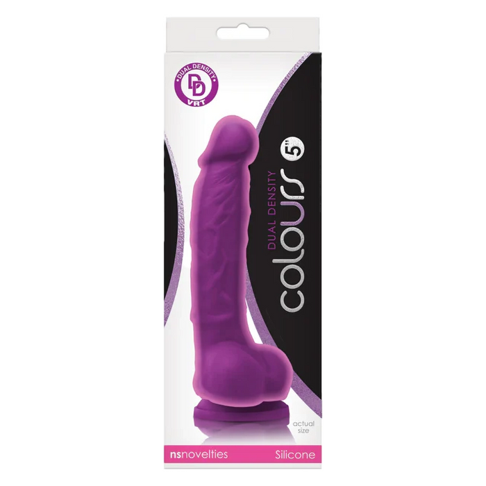 Colours Dual Density 5" dildo with balls