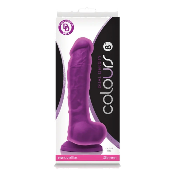 Colours Dual Density 8" dildo with balls