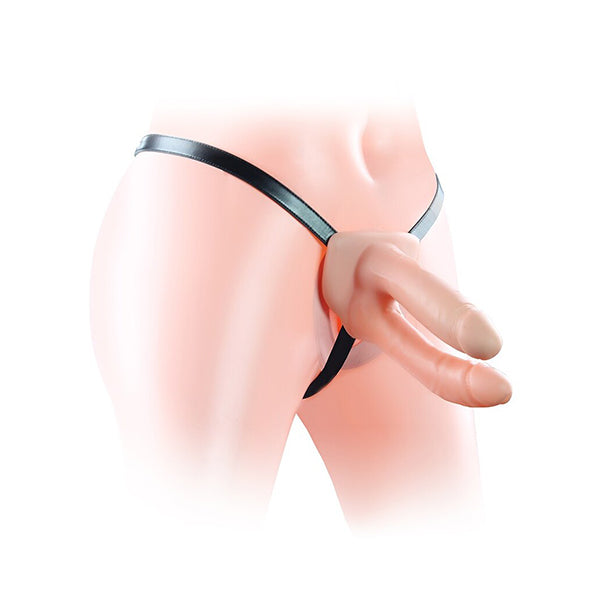 LoveToy Unisex Hollow 6" strap-on double dildo