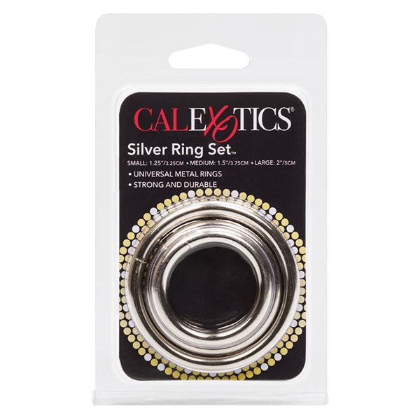 CalExotics Silver cock ring set