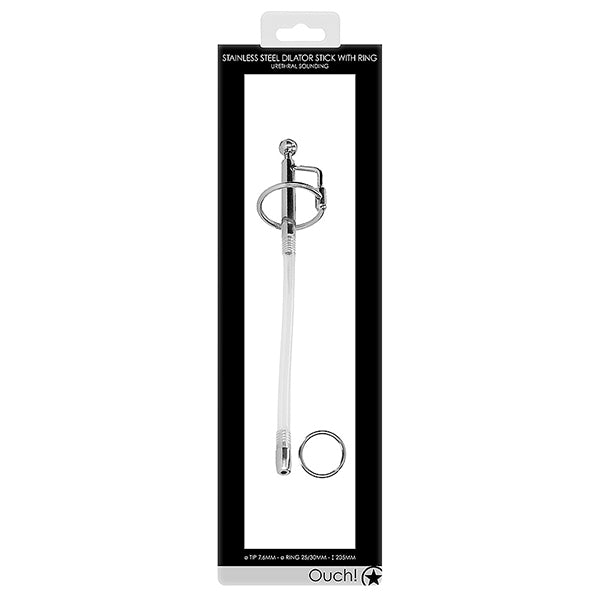 Ouch! Urethral Sound dilator with sperm collection 0.3" (0.75cm)