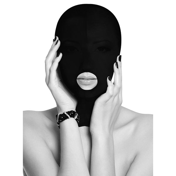 Ouch! Black & White Submission mask with open mouth