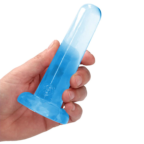 RealRock CRYSTAL CLEAR Straight 5" dildo with suction cup