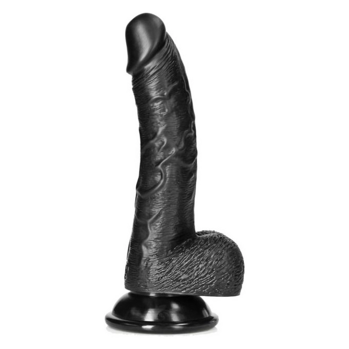 RealRock Curved 7" dildo with balls