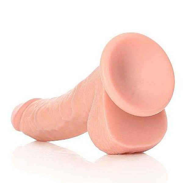 RealRock Curved 8" dildo with balls