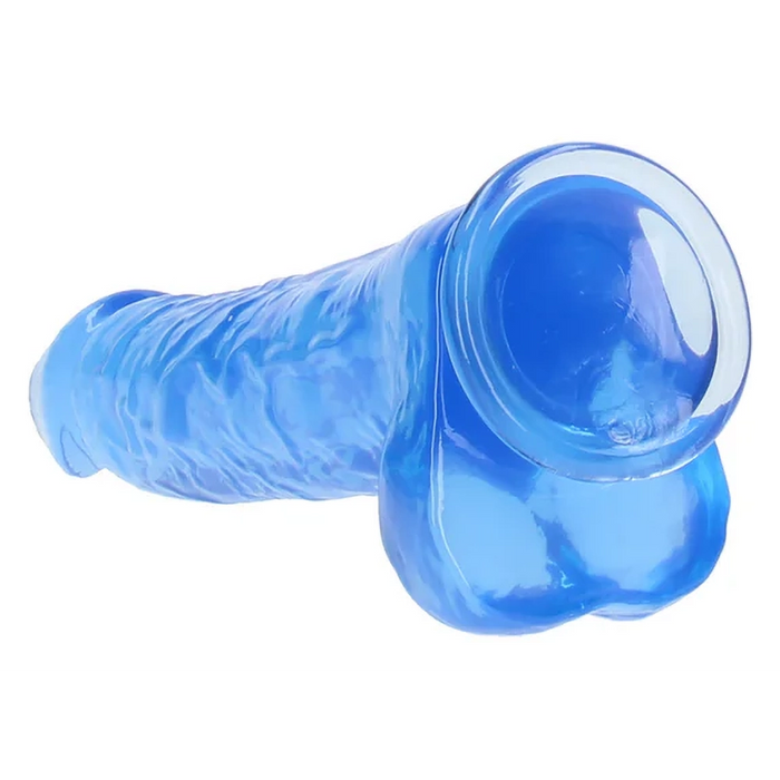 RealRock CRYSTAL CLEAR Straight 10" dildo with balls