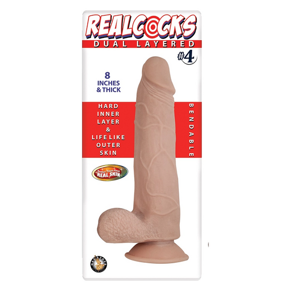 RealCocks Dual Density 8" dildo with balls