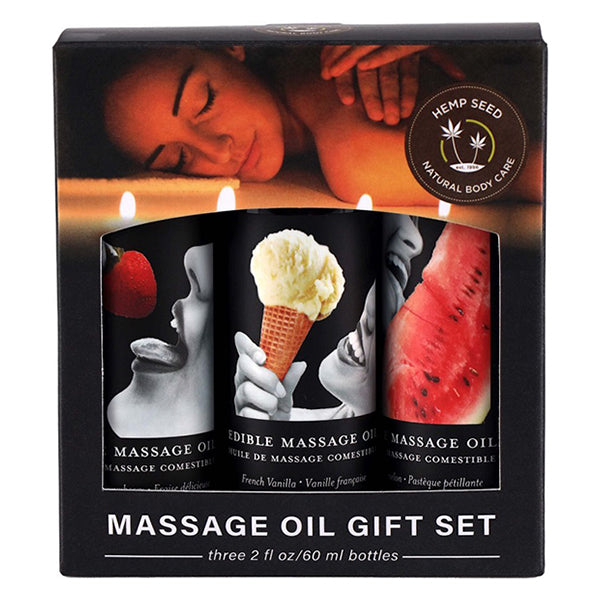 Earthly Body Edible massage oil gift set