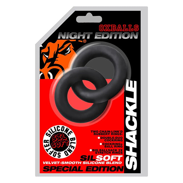 Oxballs SHACKLE double link'd cock rings (special NIGHT edition)