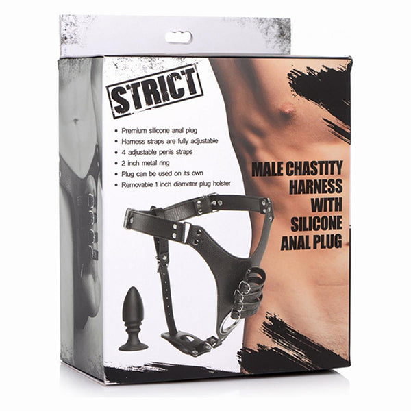 STRICT penis chastity belt with butt plug