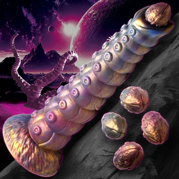 Creature Cocks Deep Invader Tentacle Ovipositor dildo with eggs