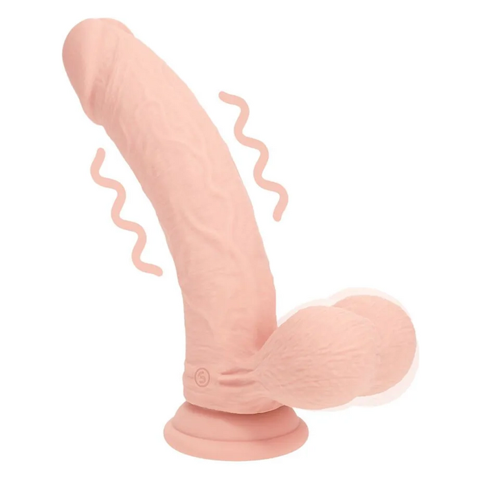 RealRock Dual Density 7" vibrating dildo with weighted balls