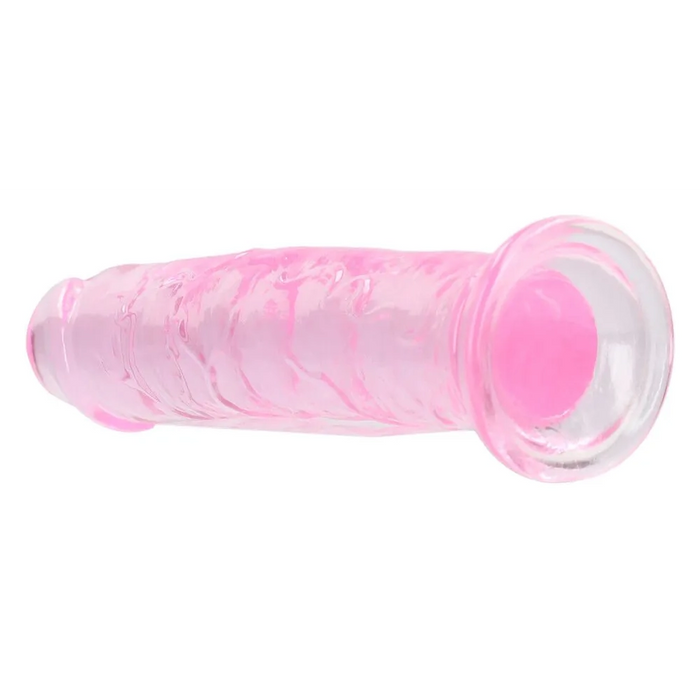 RealRock CRYSTAL CLEAR 5" straight dildo with suction cup