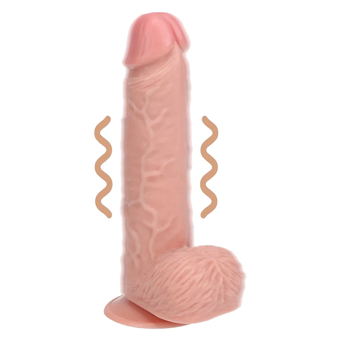 RealRock Vibrating 9" dildo with balls