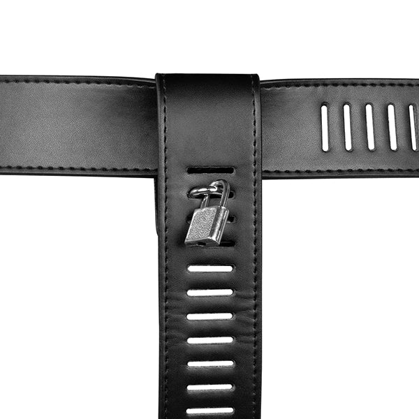 Ouch! XTREME Female chastity belt with leg restraint