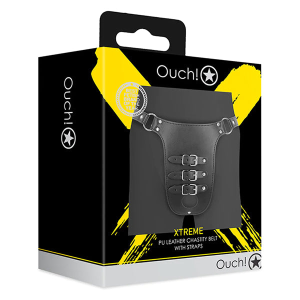 Ouch! XTREME Male chastity belt with straps