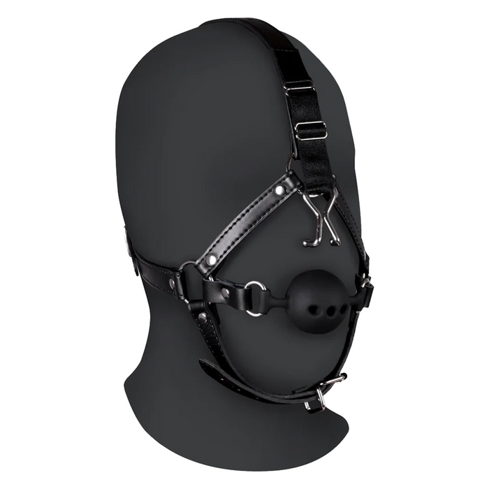 Ouch! XTREME head harness (with breathable ball gag and nose hooks)
