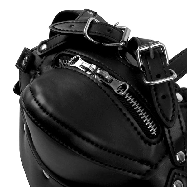 Ouch! XTREME head harness with zip-up mouth & lock