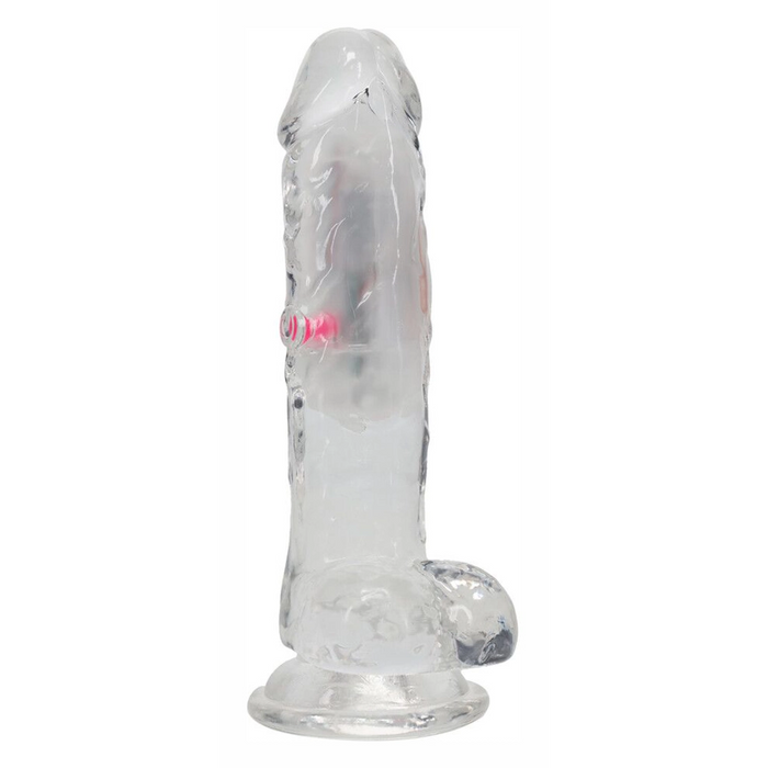 RealRock LED vibrating 6" dildo with balls