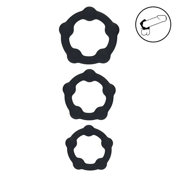 Levelz Beaded cock rings (triple pack)