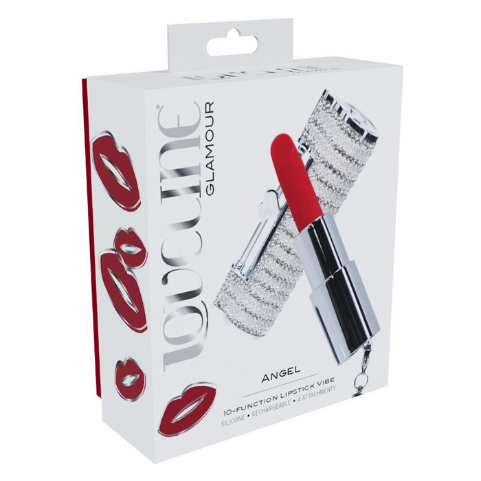 Loveline Angel lipstick vibrator with 4 attachments