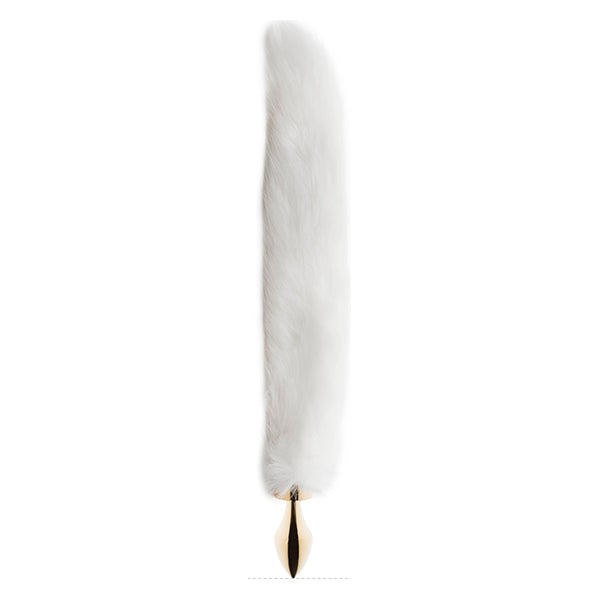EasyToys Gold-White Fox Tail butt plug