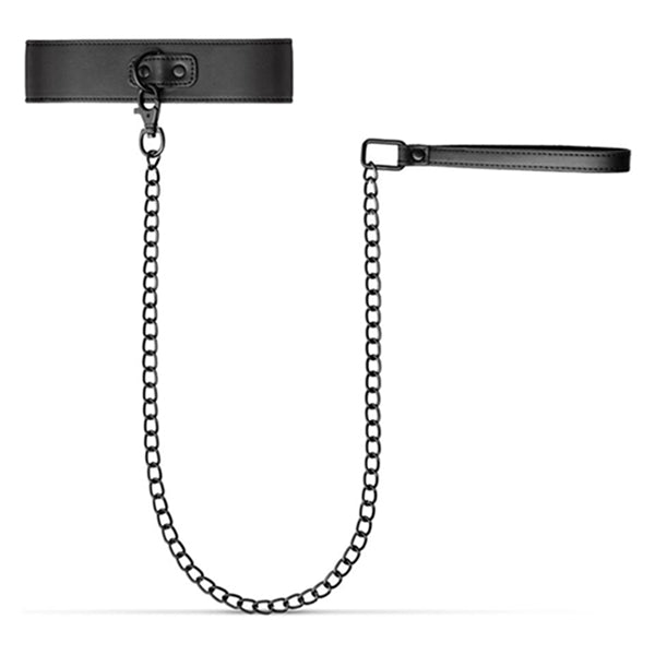 Bedroom Fantasies Faux Leather collar with leash