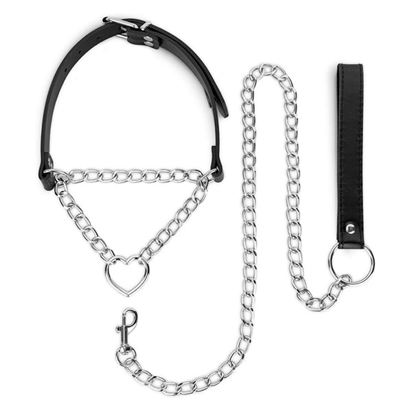 Bedroom Fantasies Silver collar with leash