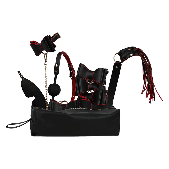 Bedroom Fantasies Crimson & Ebony bondage set (8-piece)
