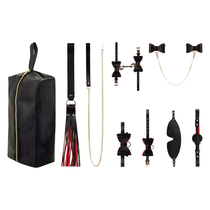 Bedroom Fantasies Crimson & Ebony bondage set (8-piece)