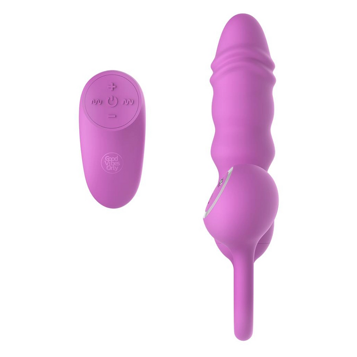 Good Vibes Only Thrusting bullet vibrator