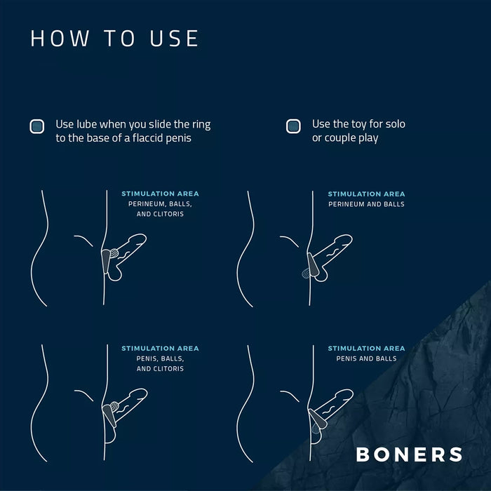Boners Vibrating cock ring with stimulation ball