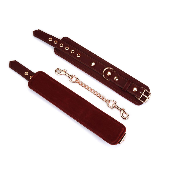 Metallic Shade Burgundy Vegan Wrist Cuffs