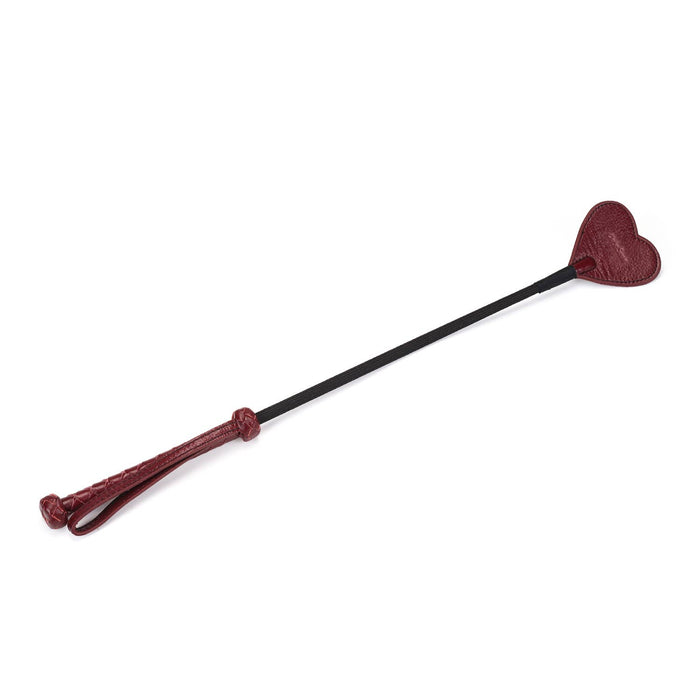 Liebe Seele Wine Red Riding Crop with Heart Shape Tip