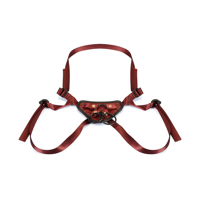 Liebe Seele Wine Red Leather Universal Strap-on harness