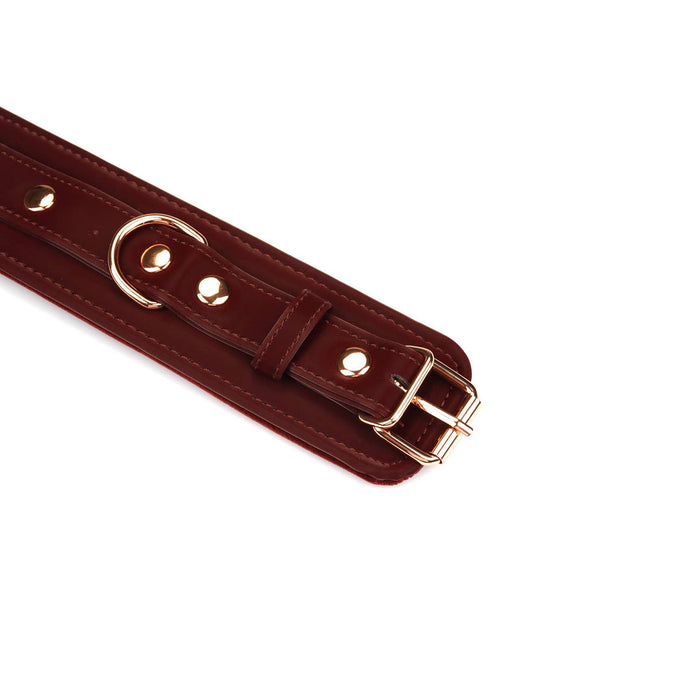 Metallic Shade Burgundy Vegan Wrist Cuffs