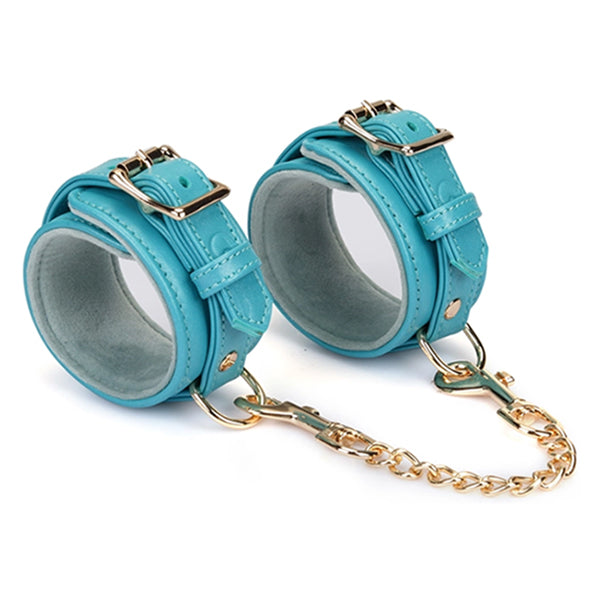 Liebe Seele Blue Lamb Leather ankle cuffs