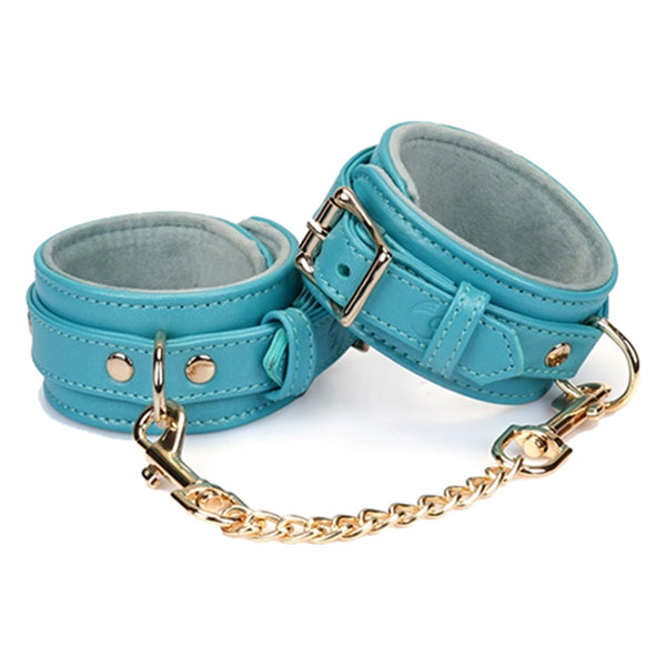 Liebe Seele Blue Lamb Leather ankle cuffs