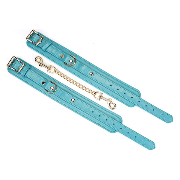 Liebe Seele Blue Lamb Leather ankle cuffs