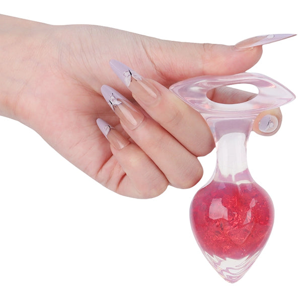 Liebe Seele Heart Crystal butt plug (red)