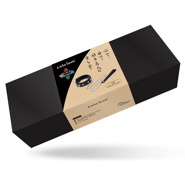 Liebe Seele Black Bond collar with leash