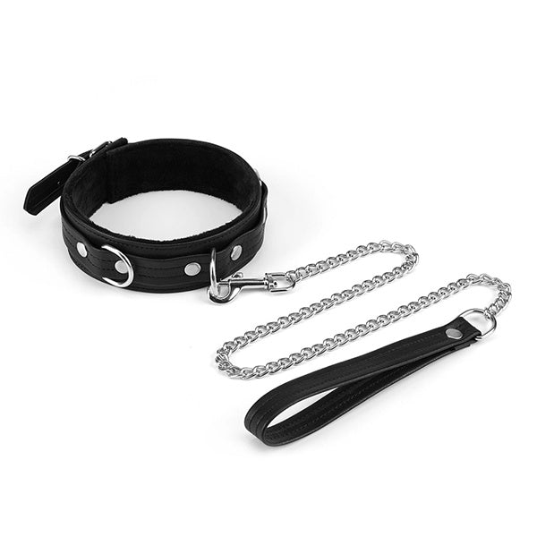 Liebe Seele Black Bond collar with leash