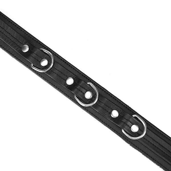 Liebe Seele Black Bond collar with leash