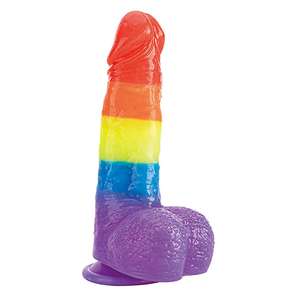 Sinsins Prism Core Rainbow 7.88" dildo with balls