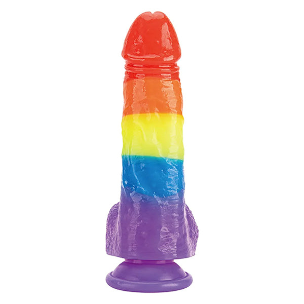 Sinsins Prism Core Rainbow 7.88" dildo with balls
