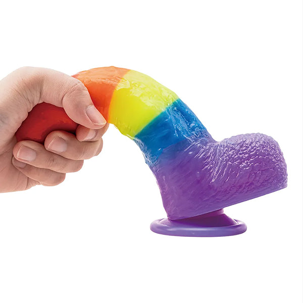 Sinsins Prism Core Rainbow 7.88" dildo with balls
