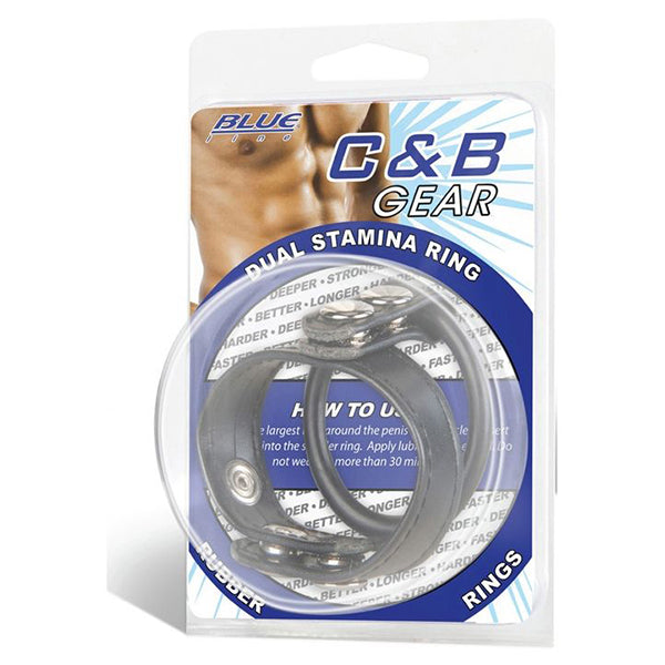 Blue Line Dual Stamina cock & ball ring