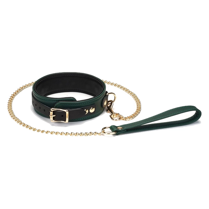 Liebe Seele Mossy Chic collar with leash