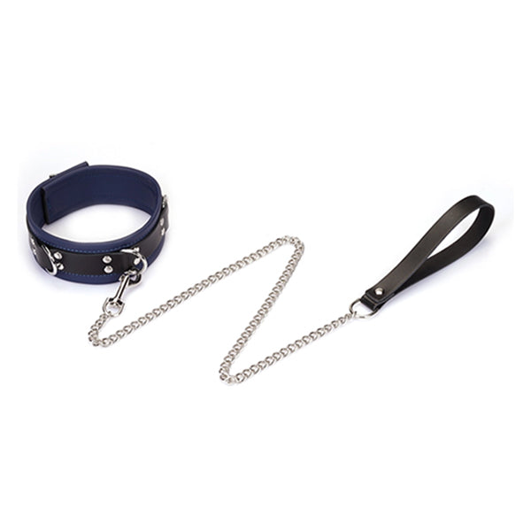 Liebe Seele Cerulean Dominion collar with leash