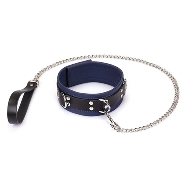 Liebe Seele Cerulean Dominion collar with leash